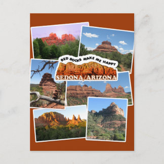 Sedona - Rote Felsen machen mich glücklich! Postkarte