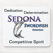 Sedona Schwertfisch-Schwimmteam-Mausunterlage Mousepad (Vorne)