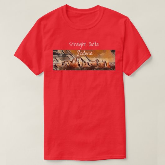 Sedona Skyline Red Rock Lover Art T-Shirt (Design vorne)