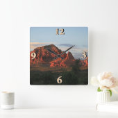 Sedona Sunset Quadratische Wanduhr (Zuhause)