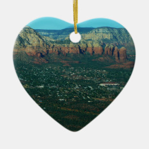 Sedona und Coffee Pot Rock aus der Luft Keramikornament