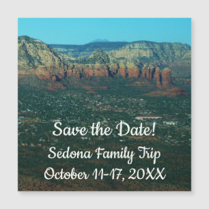 Sedona und Coffee Pot Rock aus der Luft Magnetkarte