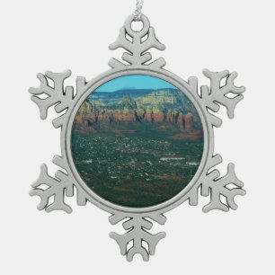 Sedona und Coffee Pot Rock aus der Luft Schneeflocken Zinn-Ornament