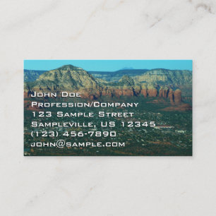 Sedona und Coffee Pot Rock aus der Luft Visitenkarte