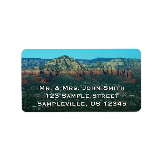 Sedona und Coffee Pot Rock von oben Adressaufkleber (Vorne)