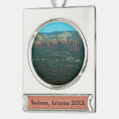 Sedona und Coffee Pot Rock von oben Banner-Ornament Silber (Links)