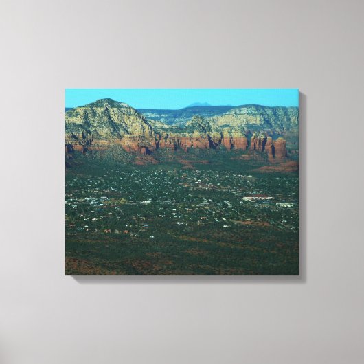 Sedona und Coffee Pot Rock von oben Leinwanddruck (Vorderseite)