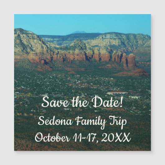 Sedona und Coffee Pot Rock von oben Magnetkarte (Vorderseite)