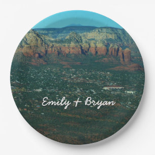 Sedona und Coffee Pot Rock von oben Pappteller