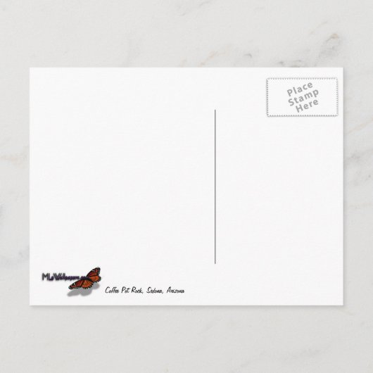 Sedona und Coffee Pot Rock von oben Postkarte (Rückseite)
