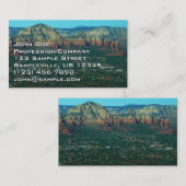 Sedona und Coffee Pot Rock von oben Visitenkarte (Vorne/Hinten)