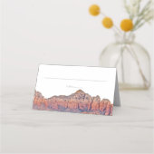 SEDONA Watercolor Wüste Hochzeiten Platzkarten (Vorderseite)