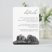 Sedona Wedding Hotel Zimmerblock Details Begleitkarte (Stehend Vorderseite)