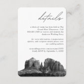 Sedona Wedding Hotel Zimmerblock Details Begleitkarte (Vorderseite)