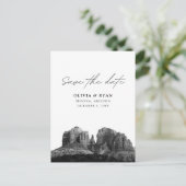 Sedona Wedding Save the Date Postcard Postkarte (Stehend Vorderseite)