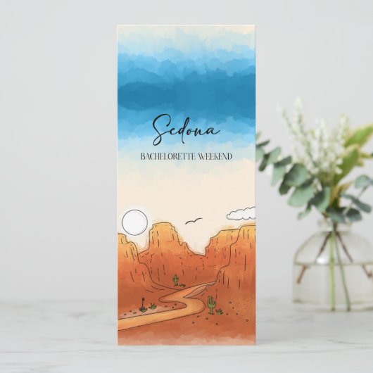 Sedona Weekend Einladung (Stehend Vorderseite)