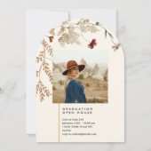 Sedona Wild Blume Arched Foto Abschluss Einladung (Rückseite)