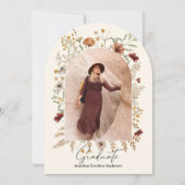 Sedona Wild Blume Arched Foto Abschluss Einladung (Vorderseite)