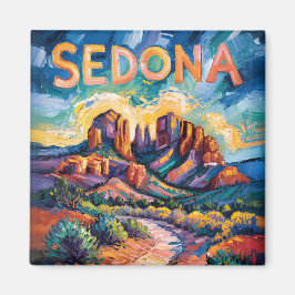 Sedona Wüste Kathedrale Rock Travel Van Gogh Magnet