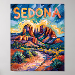 Sedona Wüste Kathedrale Rock Travel Van Gogh Poster