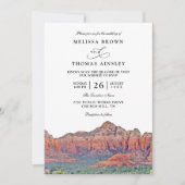 SEDONA Zielort Skyline Boho QR-Code Hochzeit Einladung (Vorderseite)