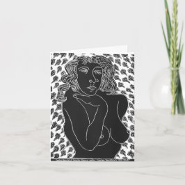 Seduction At A Simple Glance Folded Greeting Card Karte