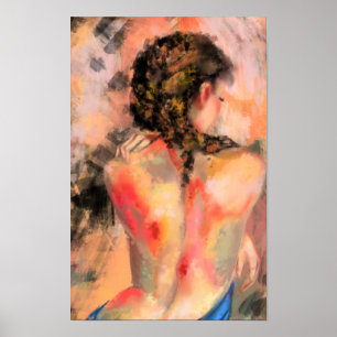 Seductive Lady Woman Body Poster Art - Malerei