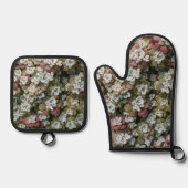 Sedum Spathulifolium Stonecrop Botanisch Ofenhandschuh & Topflappen-Set (Vorderseite)