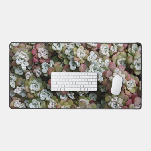 Sedum Spathulifolium Stonecrop Floral Schreibtischunterlage (Tastatur & Maus)