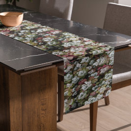 Sedum Spathulifolium Succules floral Kurzer Tischläufer