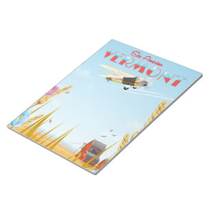 "See America" Vermont Rural Reiseplakat Notizblock