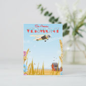 "See America" Vermont Rural Reiseplakat Postkarte (Stehend Vorderseite)