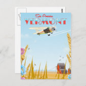 "See America" Vermont Rural Reiseplakat Postkarte (Vorne/Hinten)