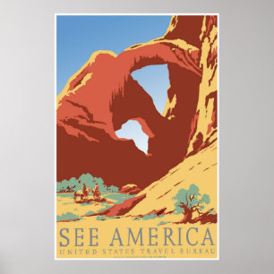 "See America" Vintages WPA Reiseplakat Poster