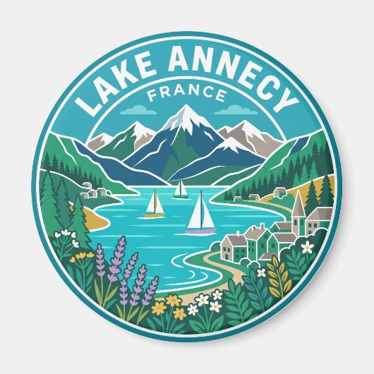 See Annecy Frankreich Magnet (Vorne)