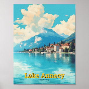 See Annecy Frankreich Vintage Reise Poster