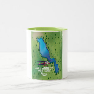 See Annecy,Haute-Savoie ,Frankreich Zweifarbige Tasse