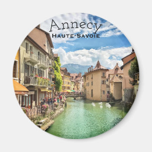 See Annecy, Haute-Savoie runder Magnet