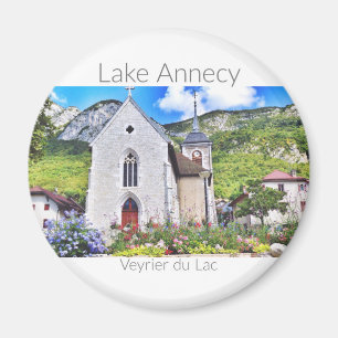 See Annecy - Veyrier, Haute-Savoie runder Magnet