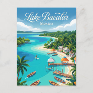 See Bacalar (Lagune der sieben Farben) Mexiko Postkarte