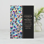 SEE BACK All-In-One Exotic Posh Wedding Invitation Einladung (Stehend Vorderseite)