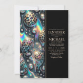 SEE BACK All-In-One Exotic Posh Wedding Invitation Einladung (Vorderseite)