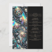 SEE BACK All-In-One Exotic Posh Wedding Invitation Einladung (Rückseite)