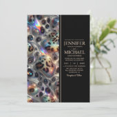 SEE BACK All-In-One Exotic Posh Wedding Invitation Einladung (Stehend Vorderseite)