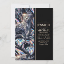 SEE BACK All-In-One Exotic Posh Wedding Invitation
