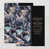 SEE BACK All-In-One Exotic Posh Wedding Invitation Einladung (Vorne/Hinten)