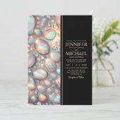 SEE BACK All-In-One Exotic Posh Wedding Invitation Einladung (Stehend Vorderseite)