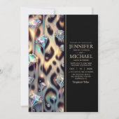 SEE BACK All-In-One Exotic Posh Wedding Invitation Einladung (Vorderseite)