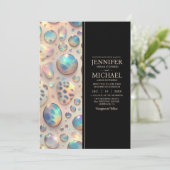 SEE BACK All-In-One Exotic Posh Wedding Invitation Einladung (Stehend Vorderseite)