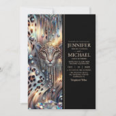 SEE BACK All-In-One Exotic Posh Wedding Invitation Einladung (Vorderseite)